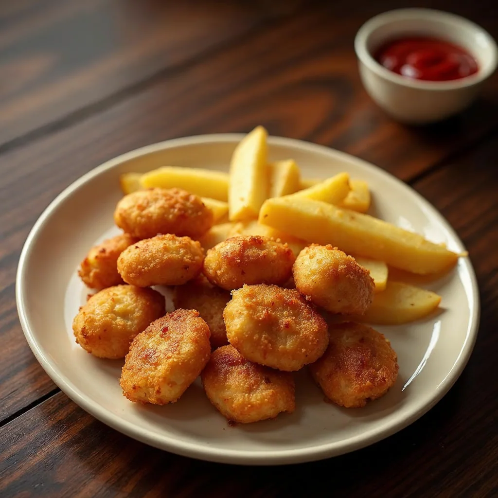Nuggets de Pollo 6 unidades con Patatas